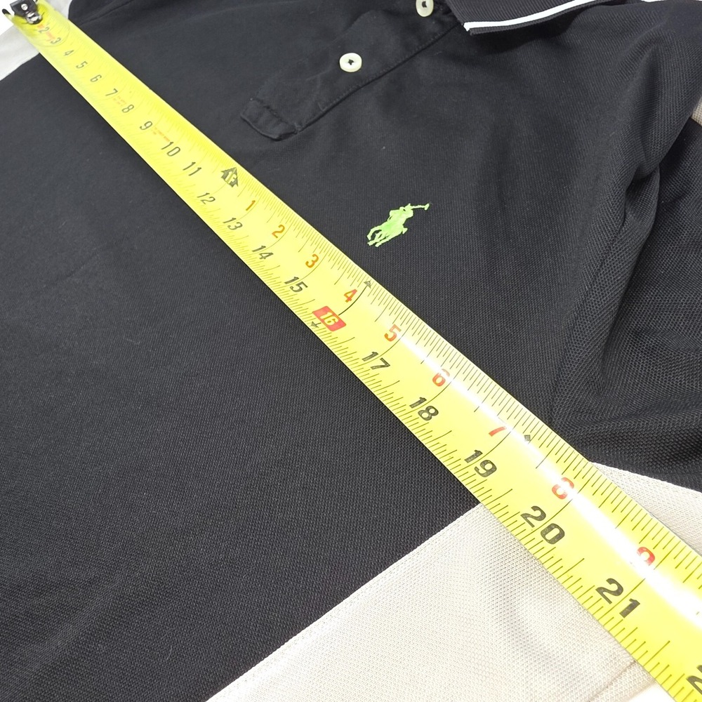 Polo Ralph Lauren Performance Polo Men Medium Black Gray Golf Tech Stretch Airy - Picture 3 of 6